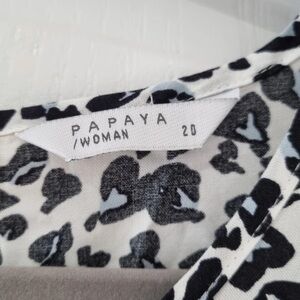Papaya Black and Gray Leopard Print Top
